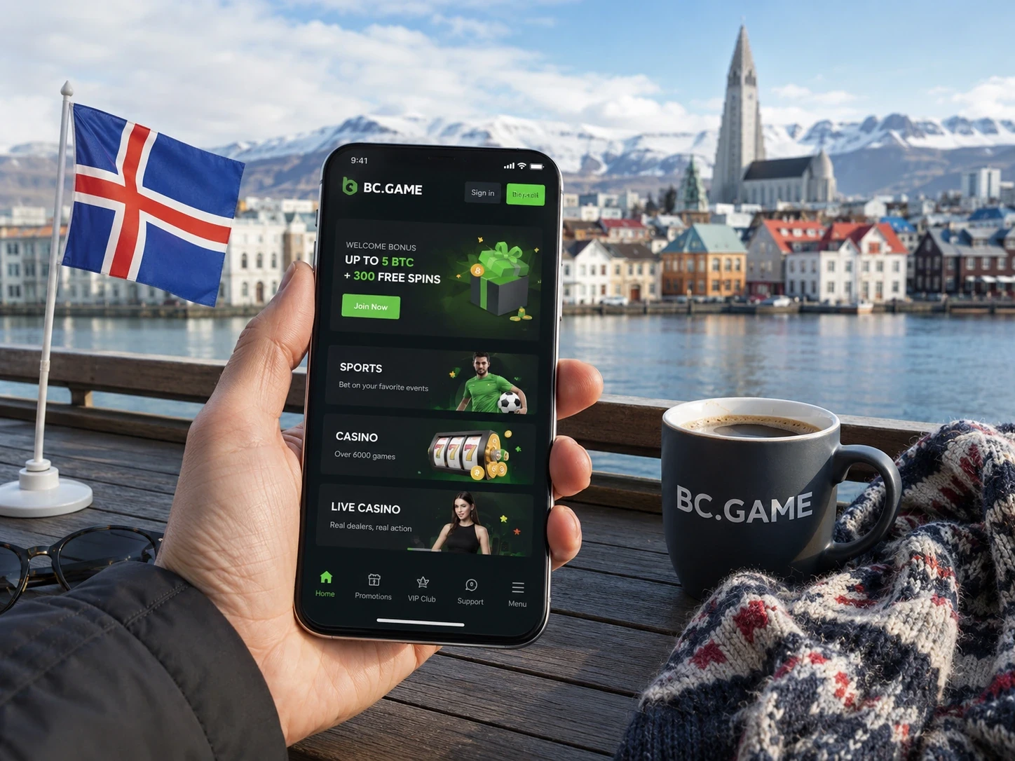 BC Game Ísland merki
